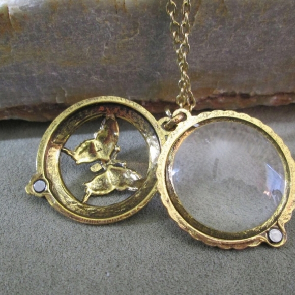 Magnify Glass Butterfly Necklace - Picture 2 of 13